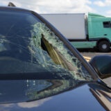 broken windshield